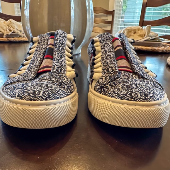 Tory Burch Sport Canvas Slip-On Tennis Shoes -White, Navy, Red - sz 7 -Ltly Worn - Picture 4 of 8